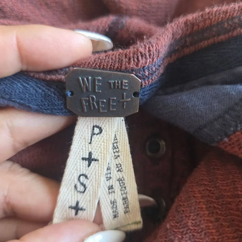 Free people we the free Sz S rusty red henley top